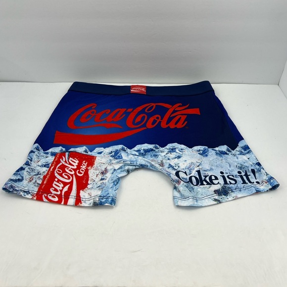 CRAZY BOXER BRIEFS COCA COLA DESIGN, 92%  POLYESTER 8% “ELASTHANNE,” LARGE SIZE - Picture 11 of 11